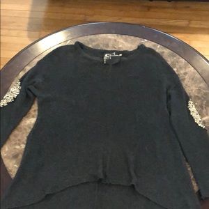 LF Stores/Chandelier Sweater w/ sequin elbow patch